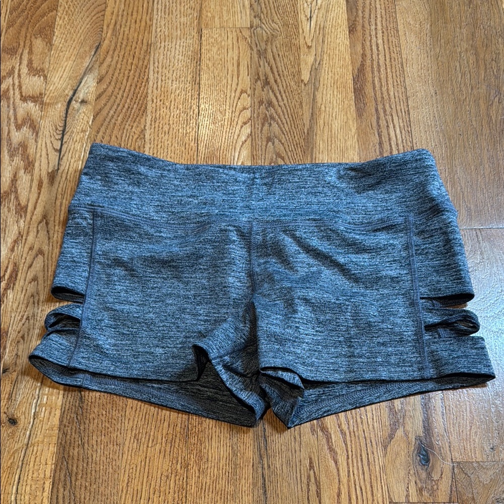 Forever 21 grey workout lounge shorts with side cutouts size M